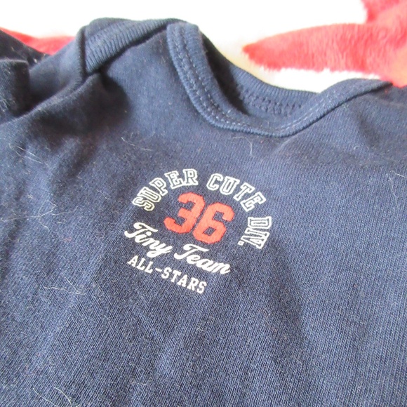 Carter's Blue Sport Preemie Onesie - Picture 1 of 4